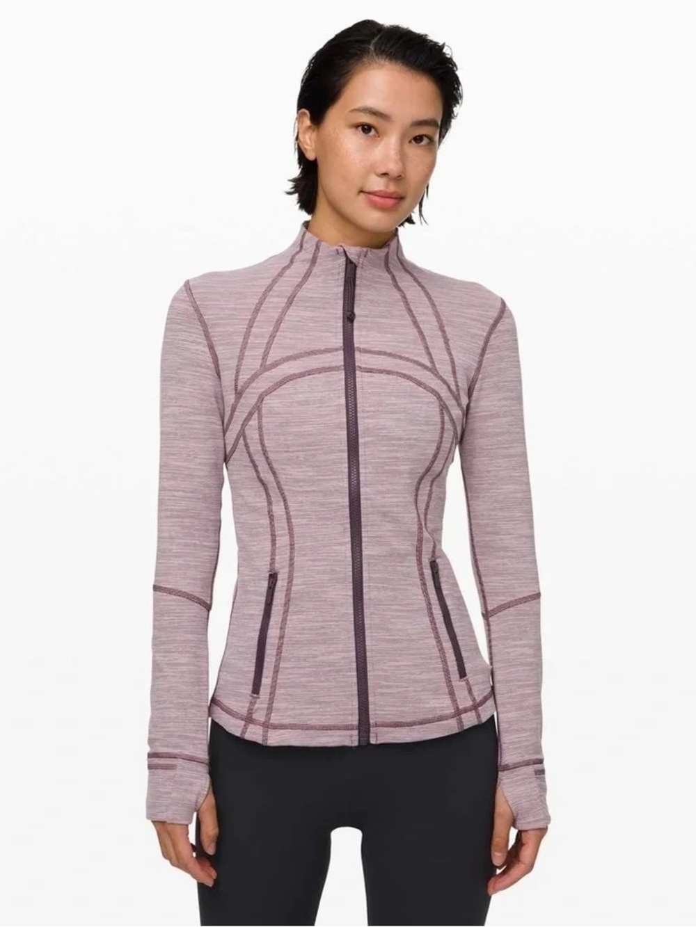 lululemon athletica Heathered Purple Zip-Up Hoodie